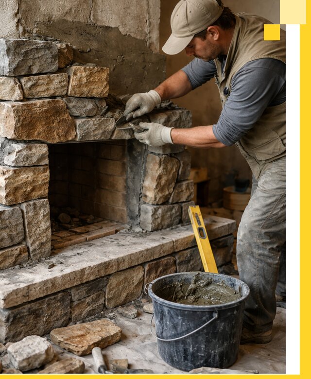 Изготовление и установка каменных каминов под ключ в Новотроицке