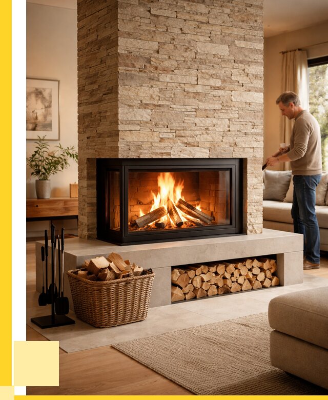 Дровяной камин под ключ в Новотроицке от 209360 р. | ЭриданНвт