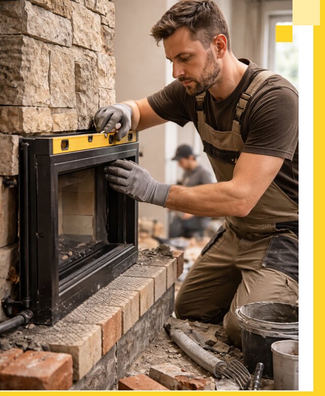 Дровяные камины под ключ в Новотроицке: монтаж, обустройство