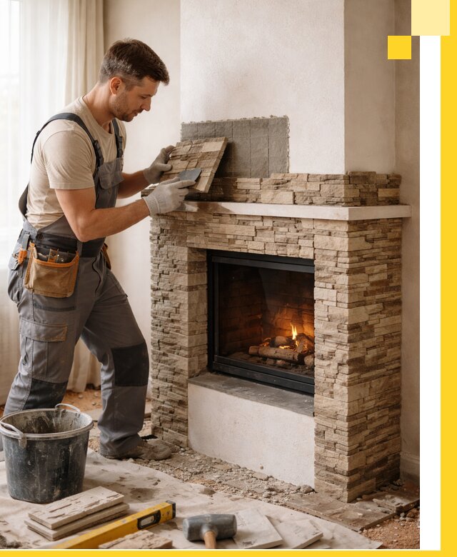 Изготовление и монтаж каминов для дома под ключ в Новотроицке