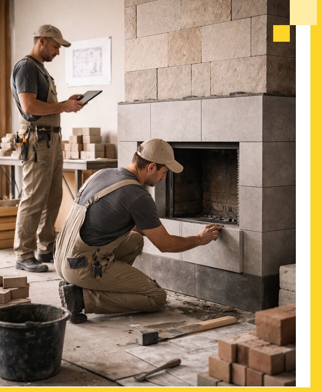 Индивидуальные проекты каминов и каминных систем в Новотроицке