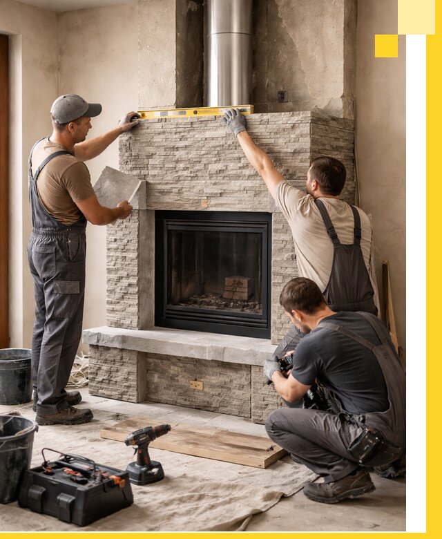 Профессиональный монтаж каминов под ключ в Новотроицке для дома