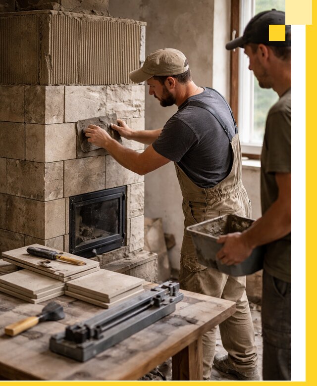 Профессиональная облицовка печей в Новотроицке: керамика и камень