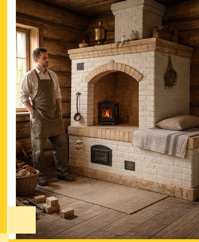 Русские печи с лежанкой под ключ в Новотроицке от 157020 р. ЭриданНвт