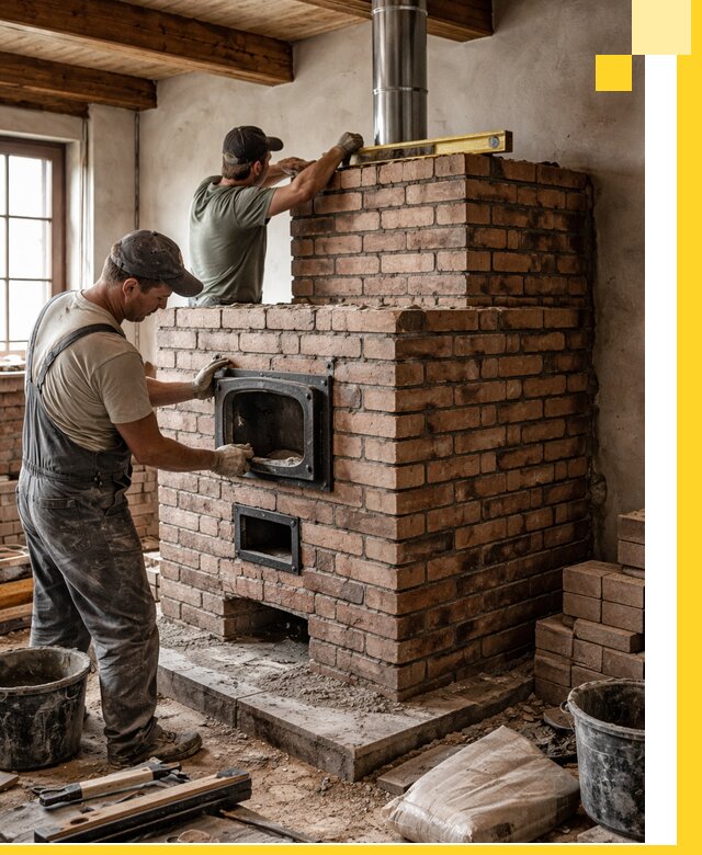 Печи для загородного дома под ключ в Новотроицке — монтаж и сервис