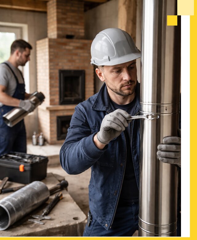 Профессиональный монтаж дымоходов для печей в Новотроицке