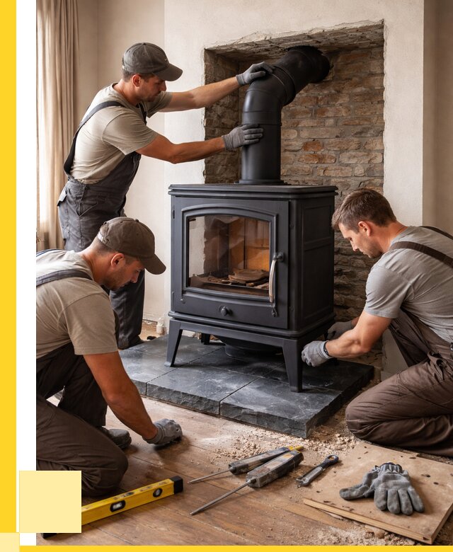 Монтаж печи камина в частном доме в Новотроицке от 26170 р. | ЭриданНвт