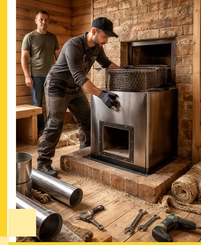 Монтаж банных печей под ключ в Новотроицке от 18842 р., ЭриданНвт