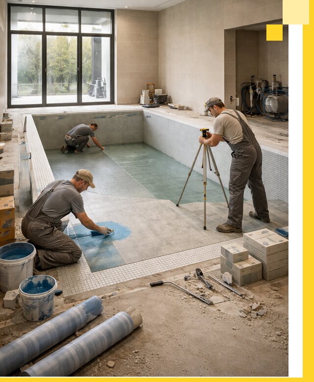 Проект и строительство закрытых бассейнов в Новотроицке под ключ