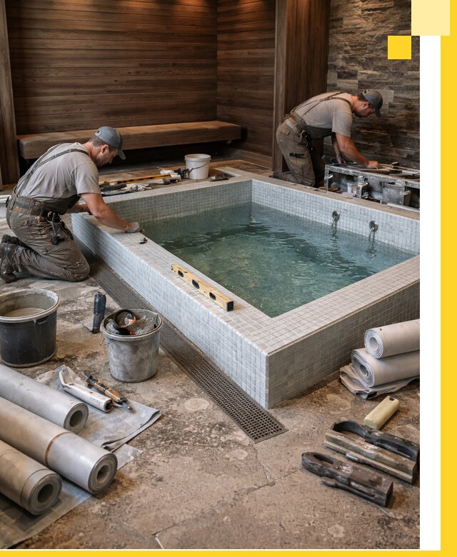 Установка и строительство бассейнов для сауны в Новотроицке