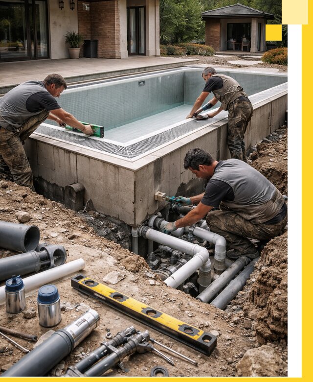 Строительство переливных бассейнов в Новотроицке под ключ