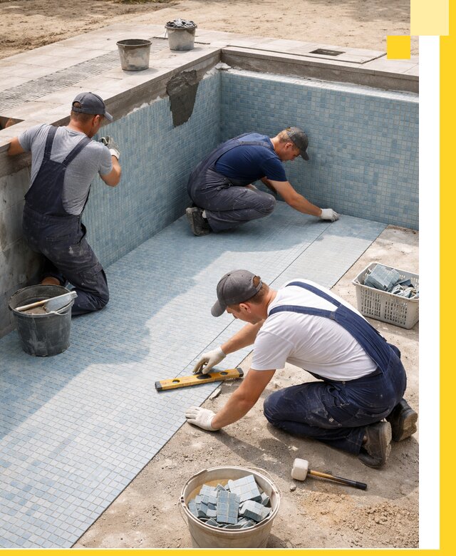 Укладка и установка плитки для бассейнов под ключ в Новотроицке