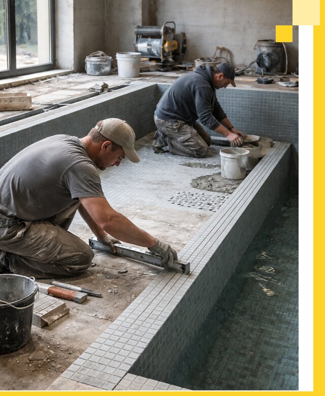 Строительство бассейна в частном доме в Новотроицке под ключ