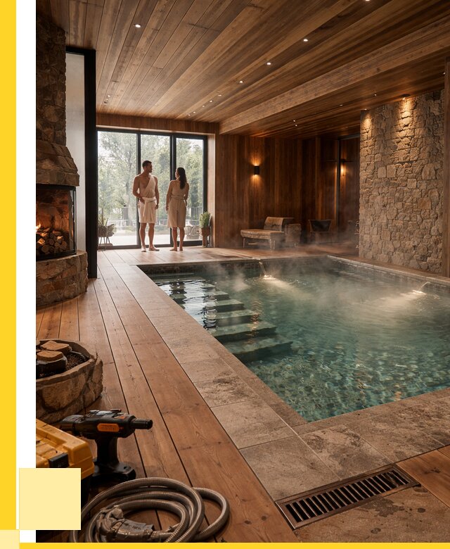 Проекты бань с бассейном под ключ в Новотроицке от 78510 р., ЭриданНвт