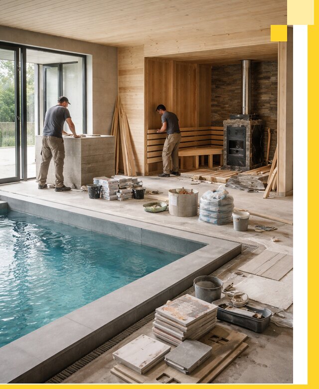 Проектирование и строительство бань с бассейном в Новотроицке