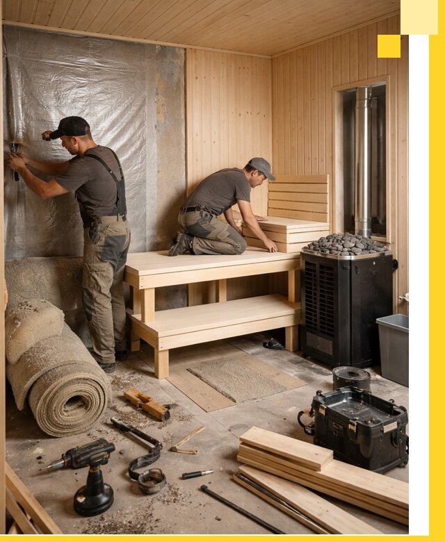 Проекты саун под ключ в Новотроицке дизайн и строительство