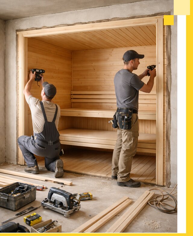 Монтаж саун под ключ в Новотроицке — проектирование и установка