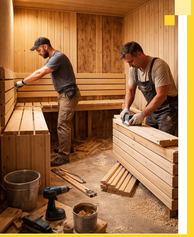 Профессиональный комплексный ремонт саун под ключ в Новотроицке