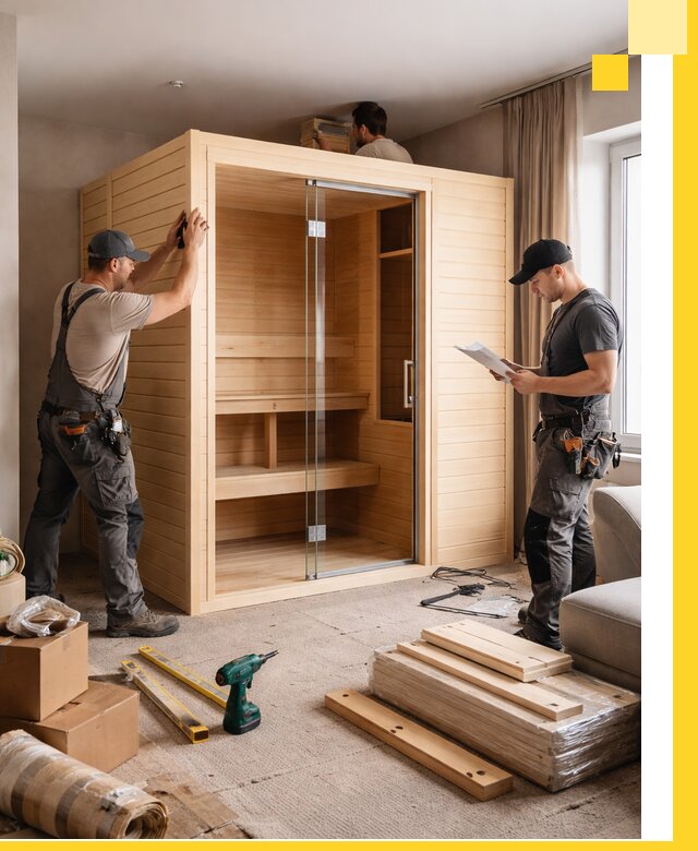 Установка и благоустройство саун в квартире в Новотроицке