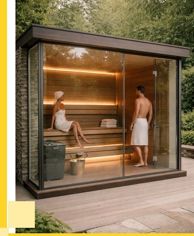 Сауна стеклянная и двери для сауны в Новотроицке от 261700 р. | ЭриданНвт