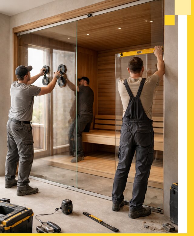 Производство и монтаж стеклянных саун под ключ в Новотроицке