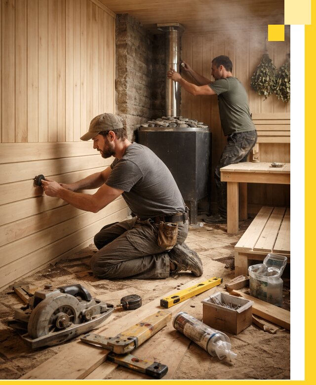 Полное строительство и оснащение парных под ключ в Новотроицке