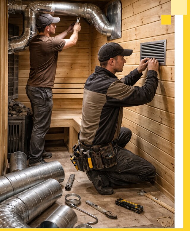 Проектирование и монтаж вентиляции бани в Новотроицке под ключ