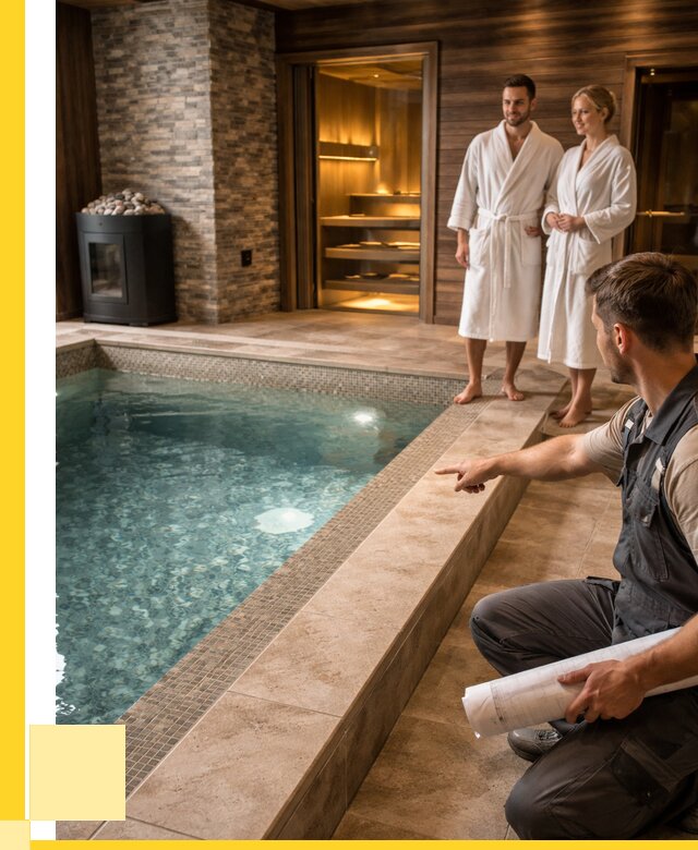 Проект бани с бассейном под ключ в Новотроицке от 68042 р. | ЭриданНвт