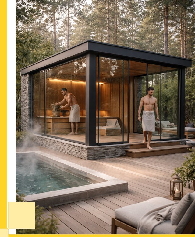 Стеклянные бани и двери в Новотроицке от 471060 р. | ЭриданНвт