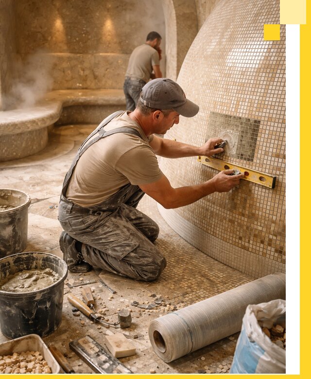 Хамам под ключ в Новотроицке: проектирование, строительство, отделка