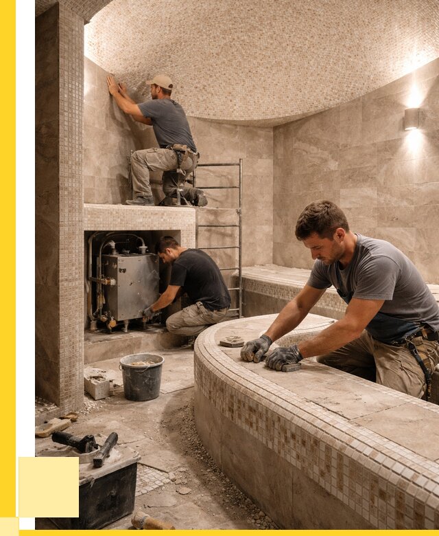 Монтаж хамамов под ключ в Новотроицке от 261700 р. ЭриданНвт