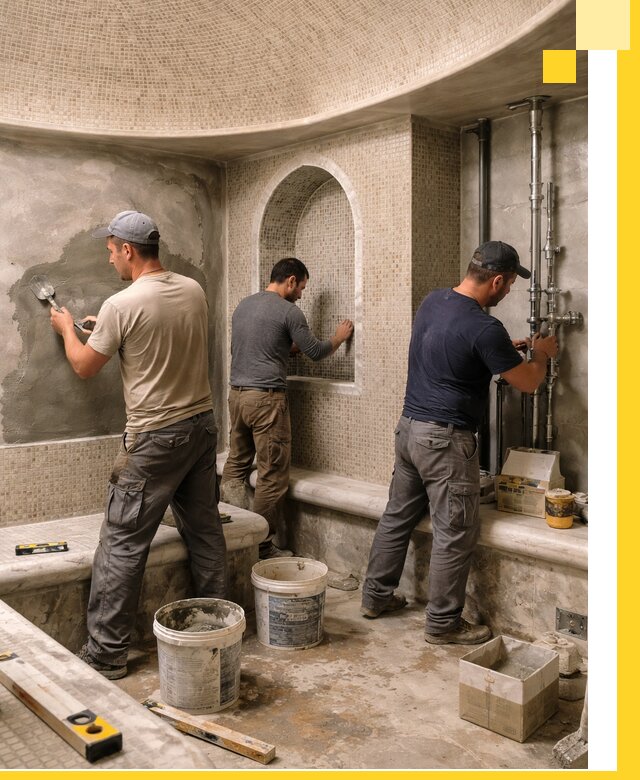 Профессиональный монтаж хамамов под ключ в Новотроицке с гарантией