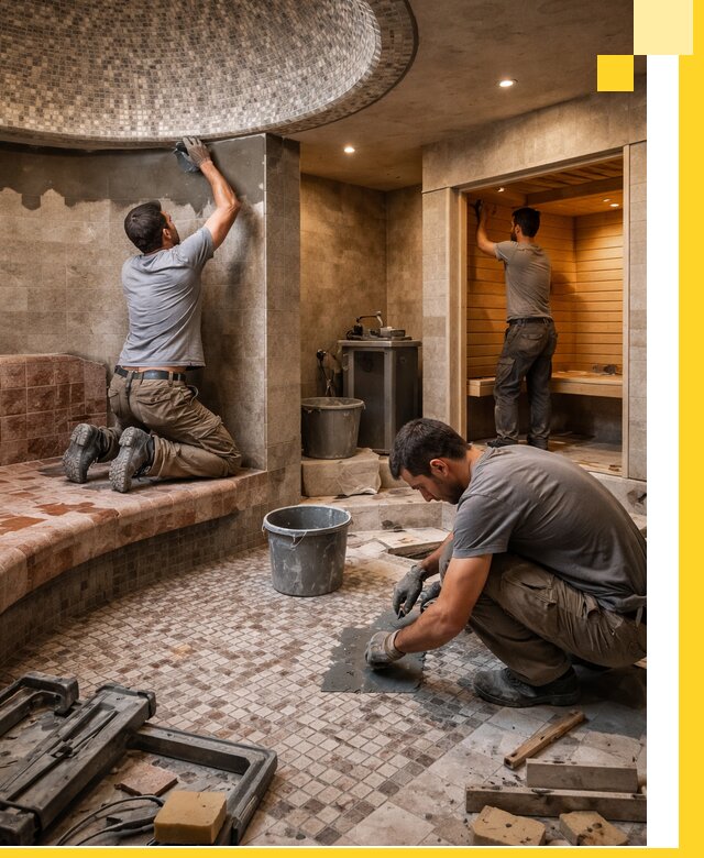 Проект и строительство хамама бани и сауны под ключ в Новотроицке