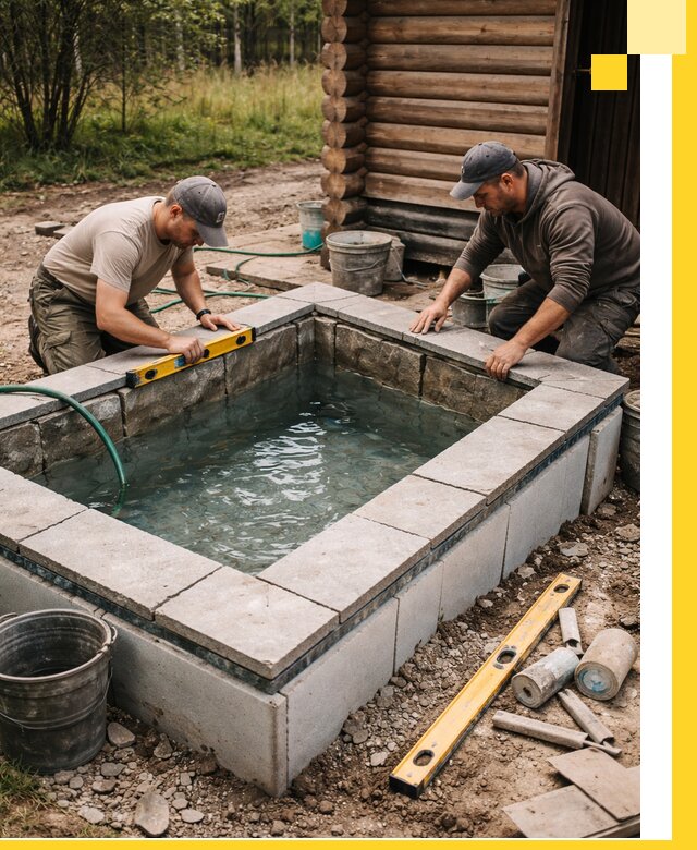 Изготовление и установка холодных купелей под ключ в Новотроицке